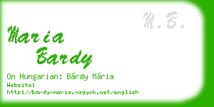 maria bardy business card